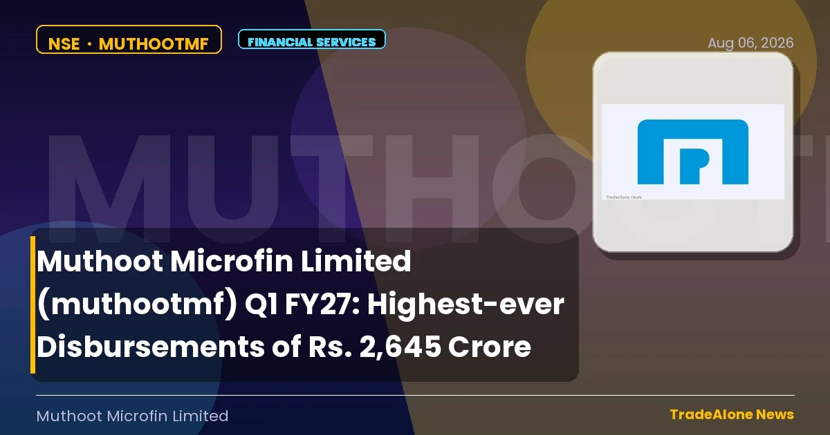 Muthoot Microfin Limited Muthootmf Q1 FY27 Results