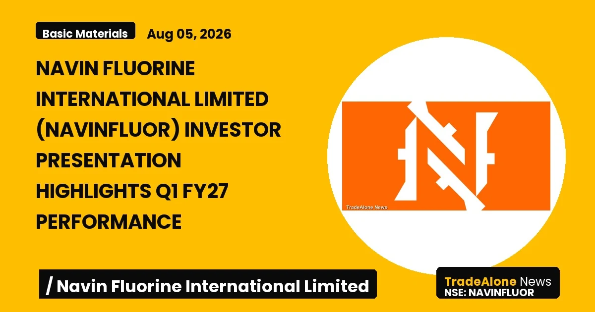 Navin Fluorine International Limited Navinfluor Q1 FY27 Results
