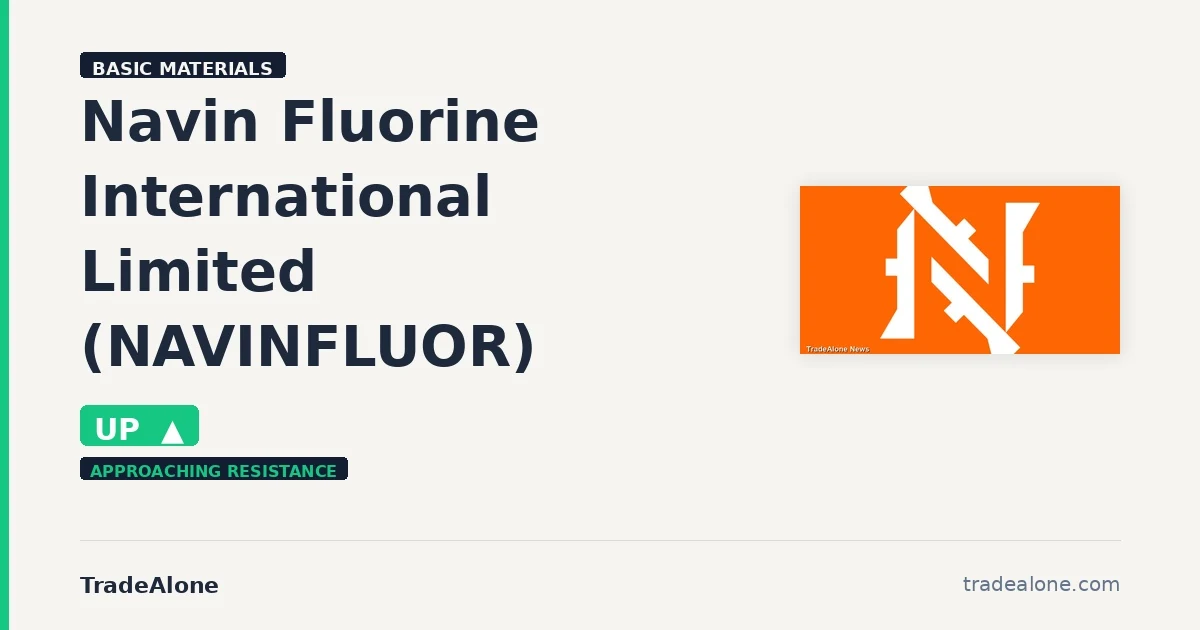 Navin Fluorine International Limited NAVINFLUOR gains 6% nears resistance