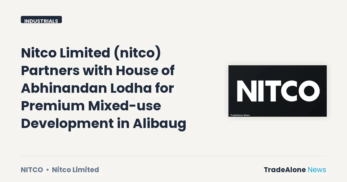 Nitco Limited NITCO JV Mixed-use Development August 2026