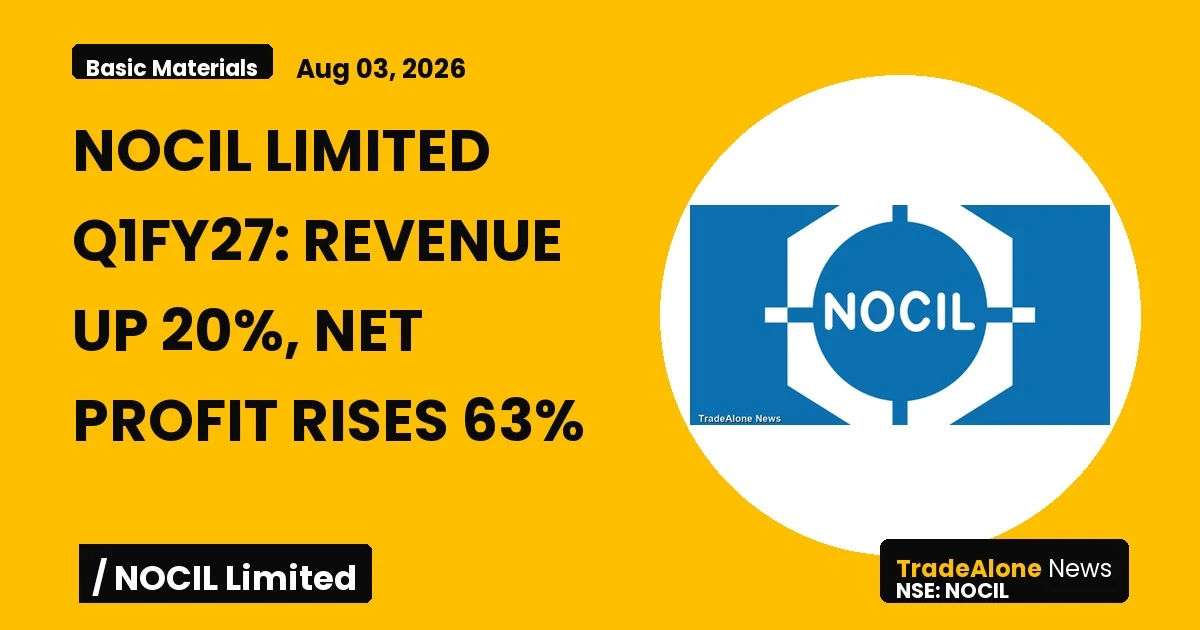 Nocil Limited Nse:nocil Q1fy27 Results