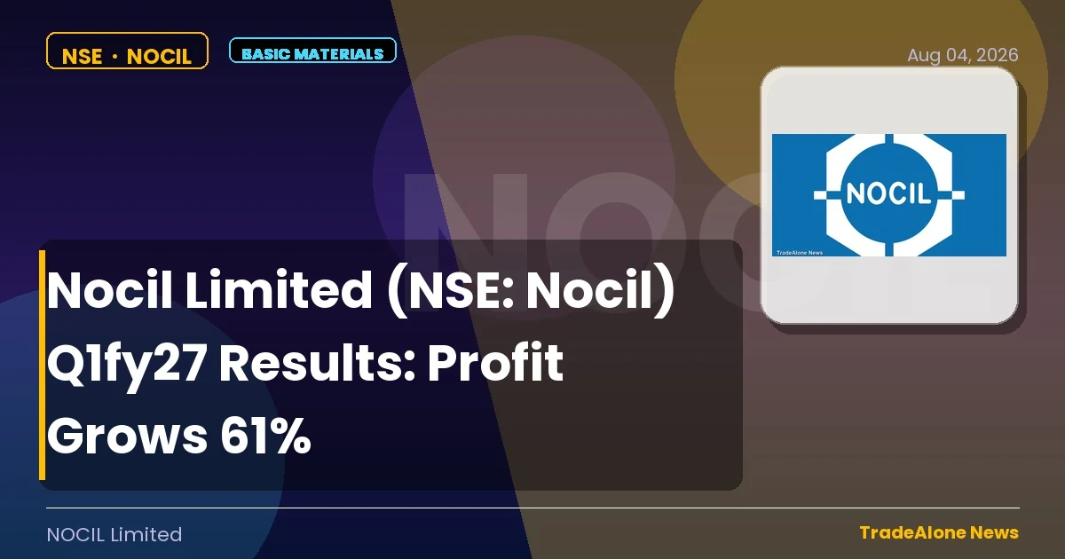 Nocil Limited NSE NOCIL Q1fy27 Results
