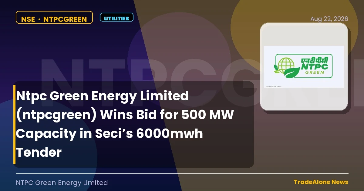 Ntpc Green Energy Limited Ntpcgreen 500MW Capacity Win