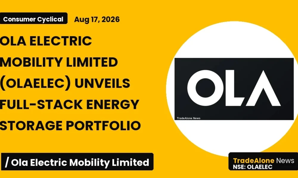 Ola Electric Mobility Limited Olaelec August 2026 Energy Storage Portfolio