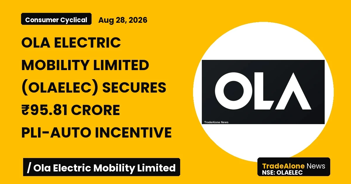 Ola Electric Mobility Limited Olaelec Pli-auto Incentive