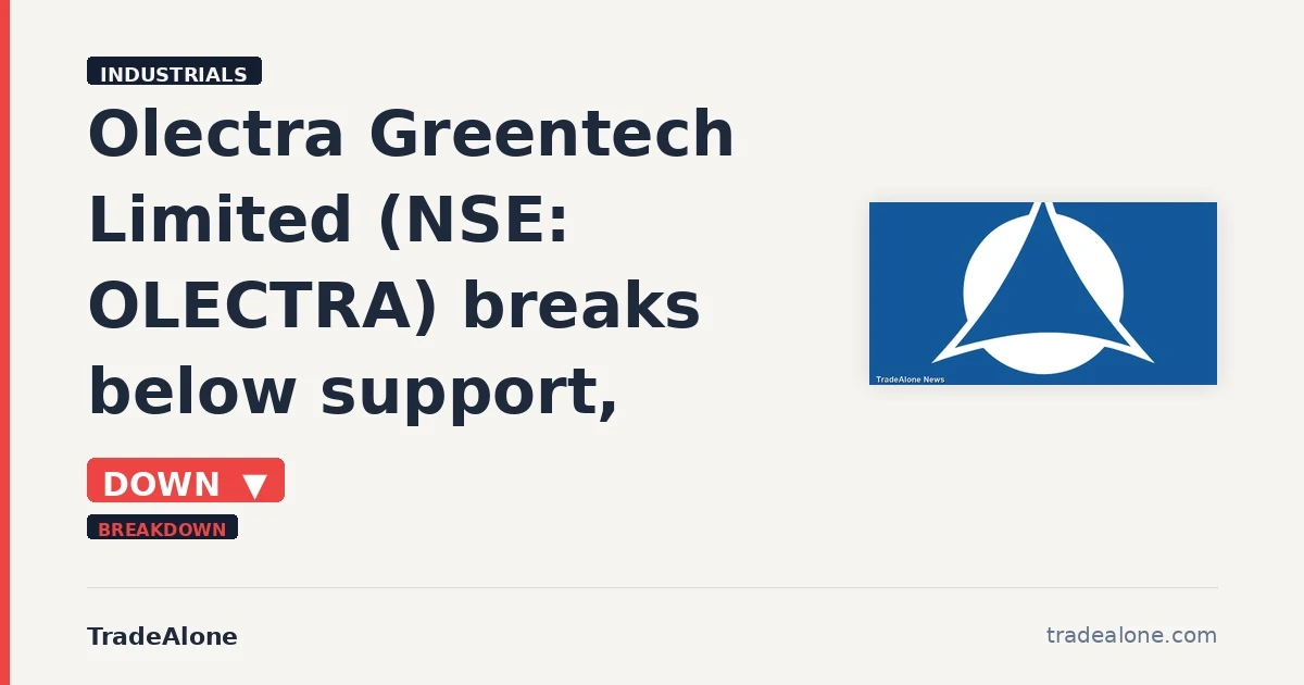 Olectra Greentech Limited NSE: OLECTRA breaks below support