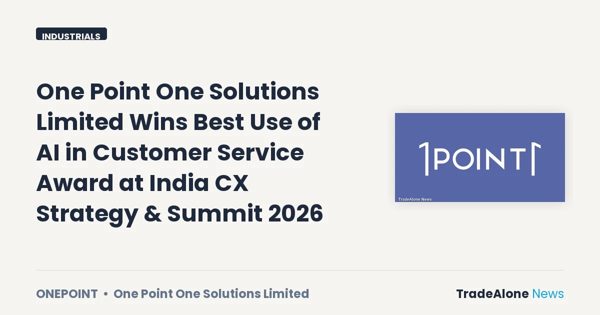 One Point One Solutions Limited NSE Onepoint Best Use of AI in Customer Service