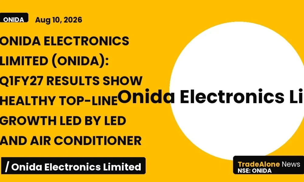 Onida Electronics Limited ONIDA Q1fy27 Results