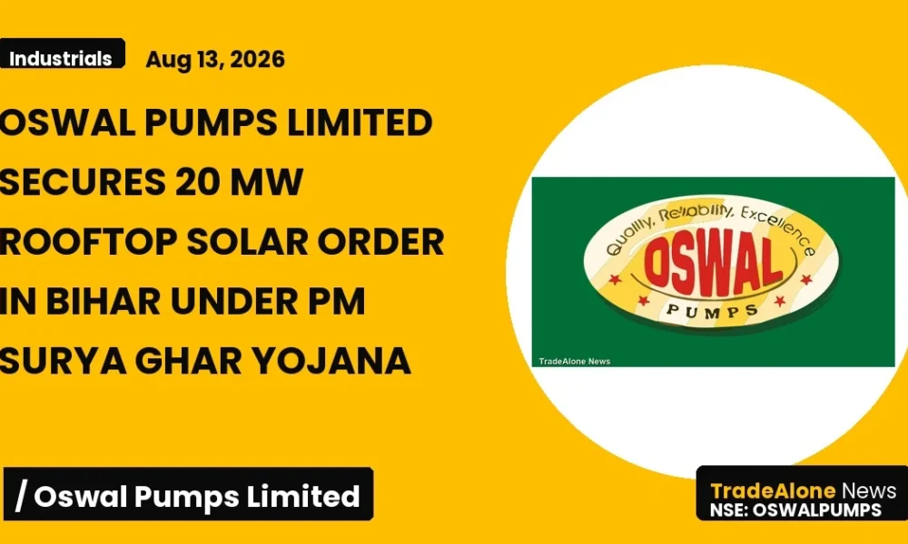 Oswal Pumps Limited Oswalpumps Q3 FY26 Rooftop Solar Order