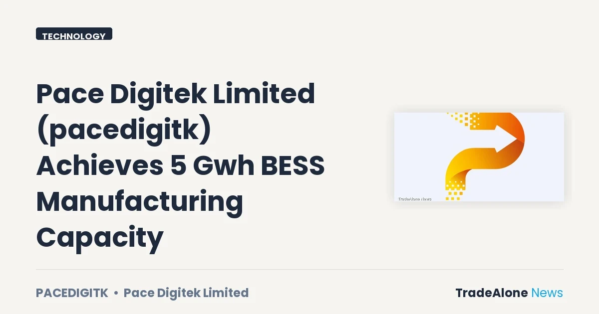 Pace Digitek Limited Pacedigitk BESS Capacity Expansion