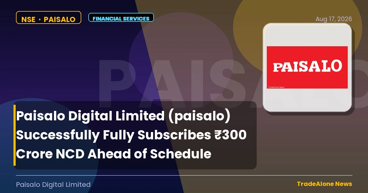 Paisalo Digital Limited Paisalo NCD Subscribed Ahead Schedule
