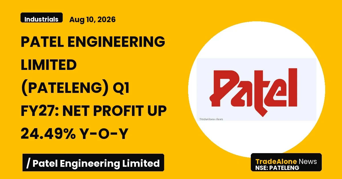 Patel Engineering Limited NSE Pateleng Q1 FY27 Results