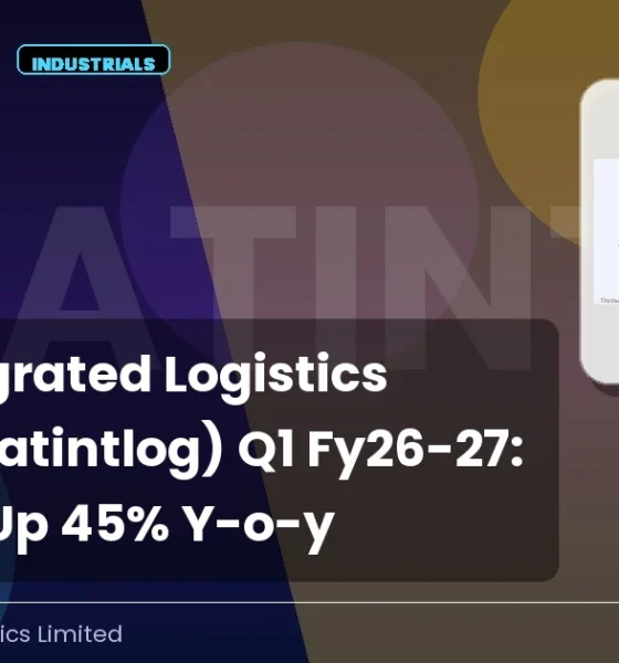 Patel Integrated Logistics Limited Patintlog Q1 Fy26-27 Turnover