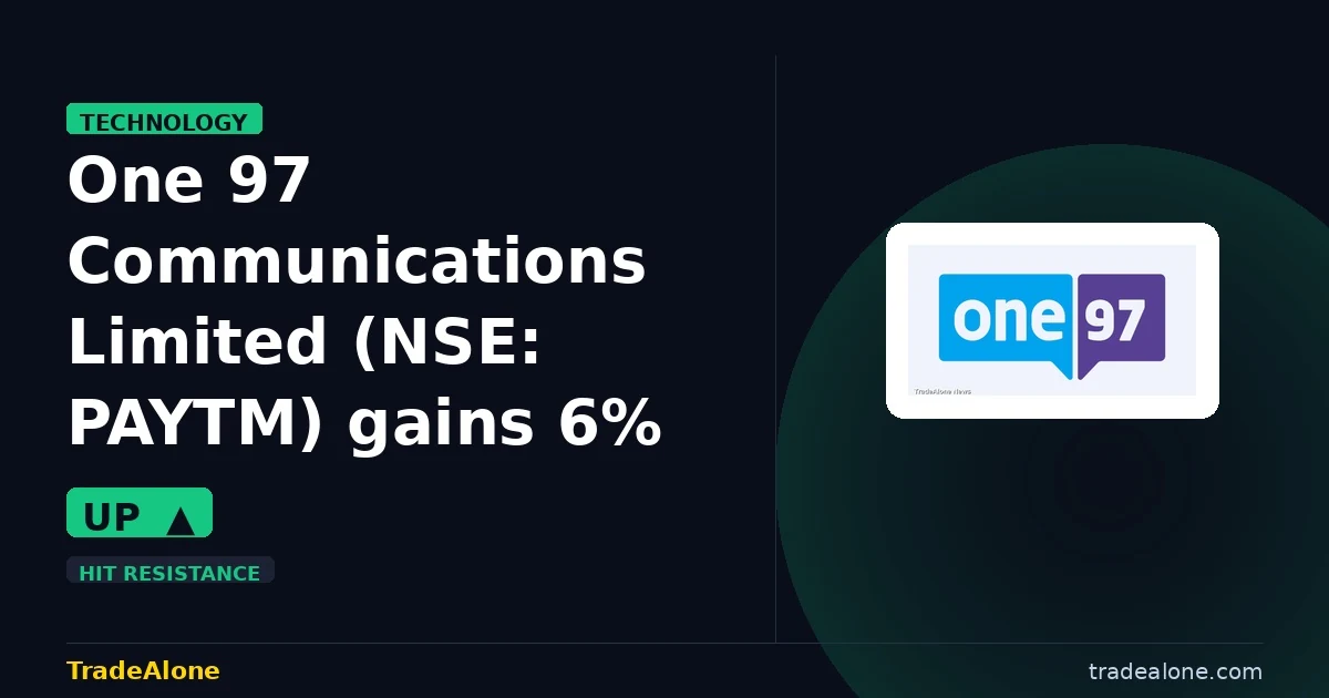 One 97 Communications Limited PAYTM tests resistance
