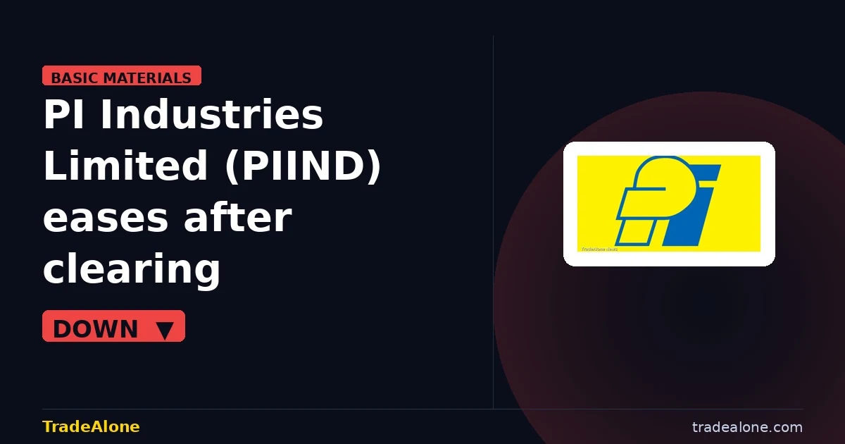 PI Industries Limited PIIND pulls back after breakout