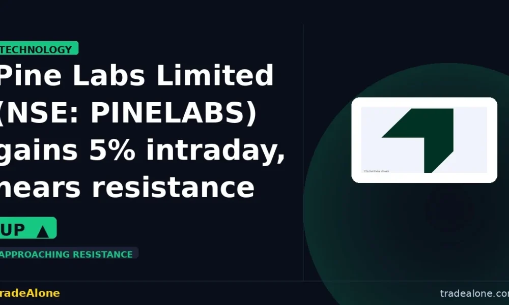Pine Labs Limited PINELABS gains 5% intraday