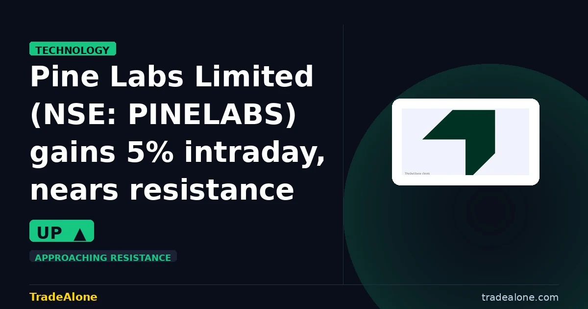Pine Labs Limited PINELABS gains 5% intraday