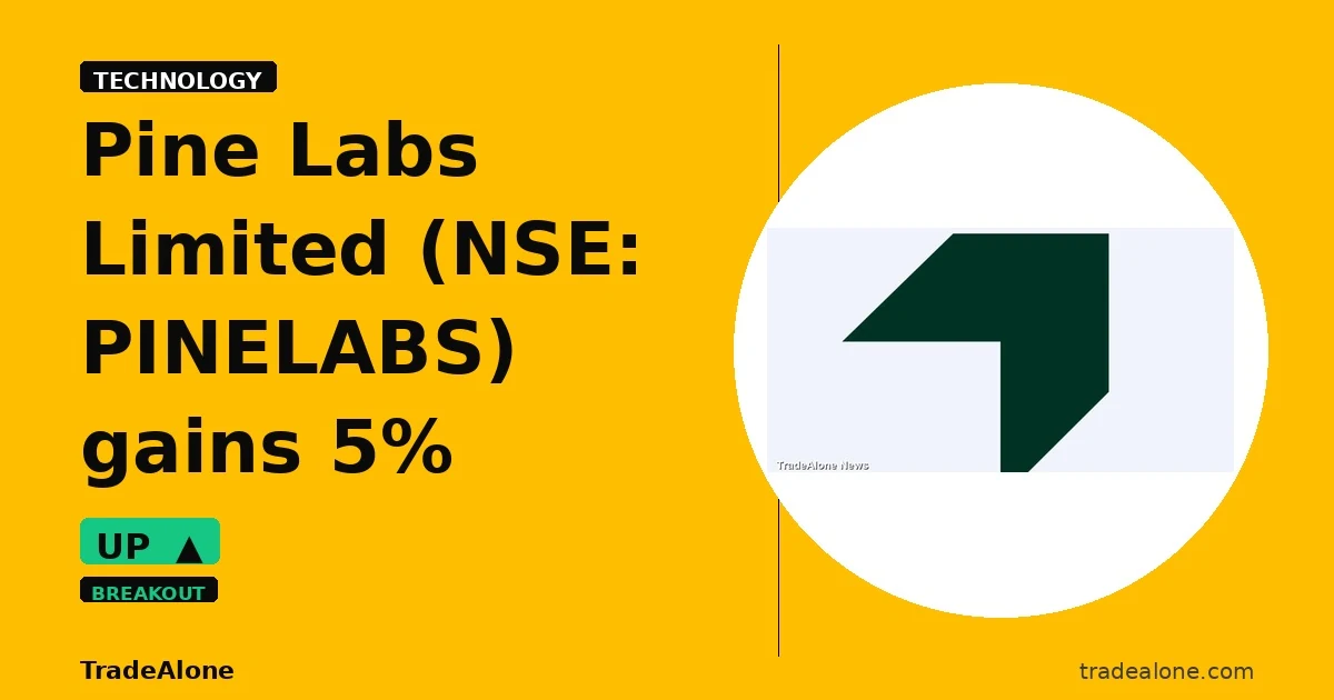 Pine Labs Limited PINELABS gains 5% intraday