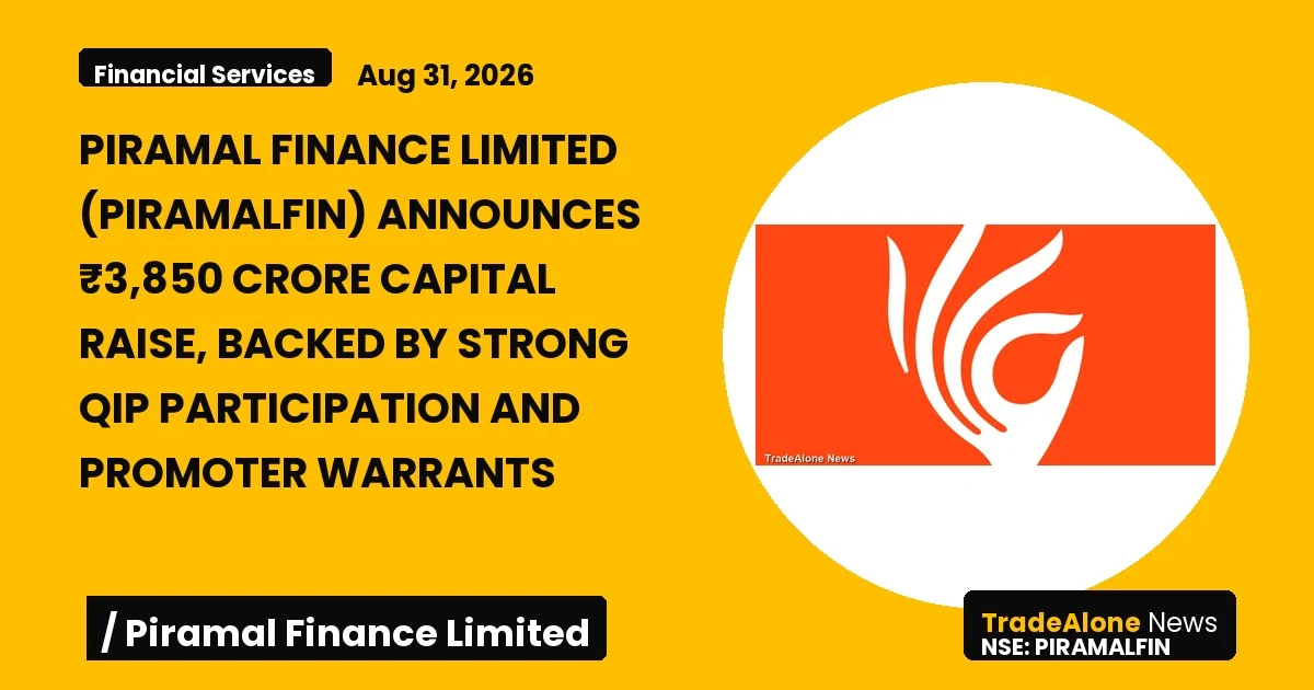 Piramal Finance Limited Piramalfin QIP Participation August 2026