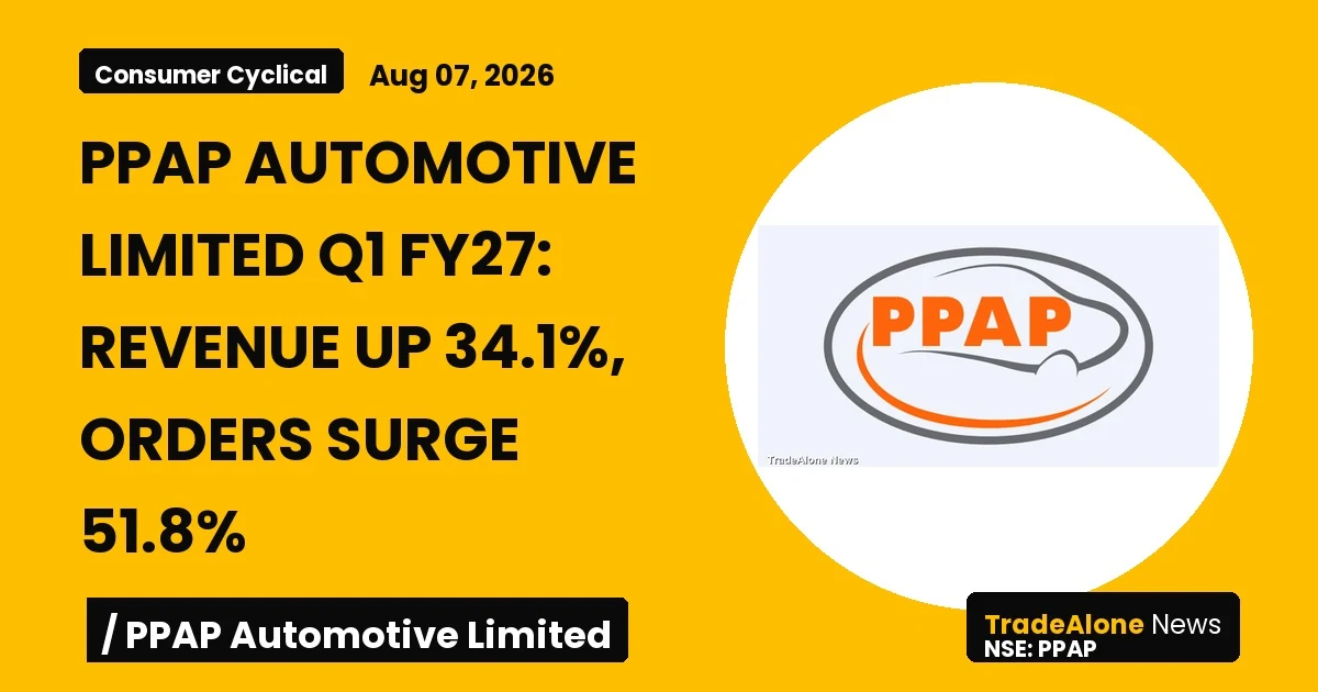 Ppap Automotive Limited Q1 FY27 Results