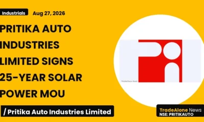 Pritika Auto Industries Limited Pritikauto 25-year Solar MOU