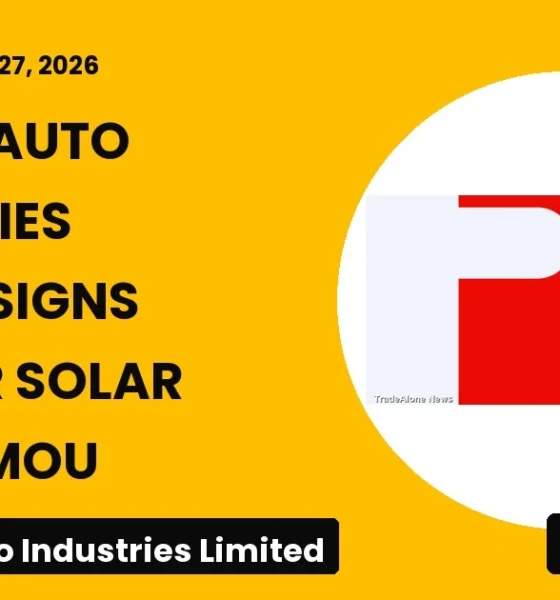Pritika Auto Industries Limited Pritikauto 25-year Solar MOU