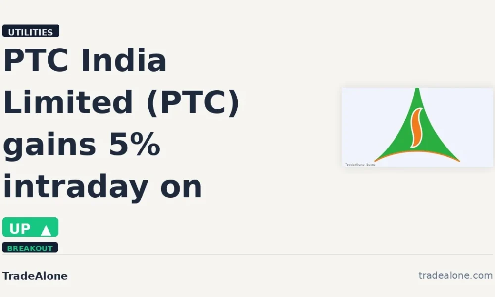 PTC India Limited PTC gains 5% intraday