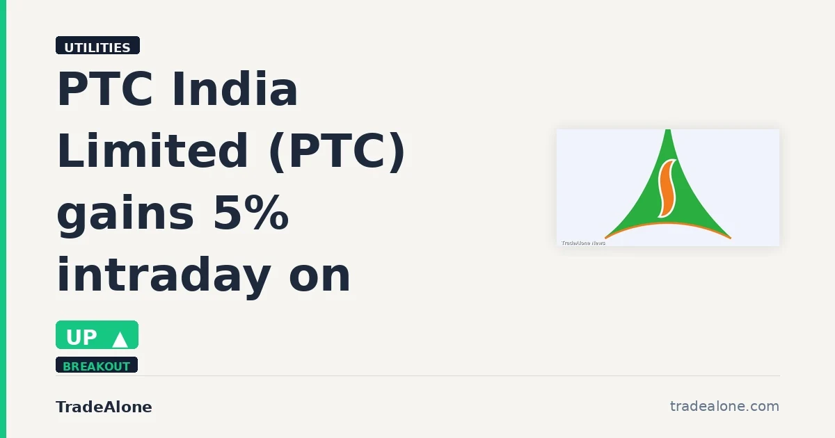 PTC India Limited PTC gains 5% intraday