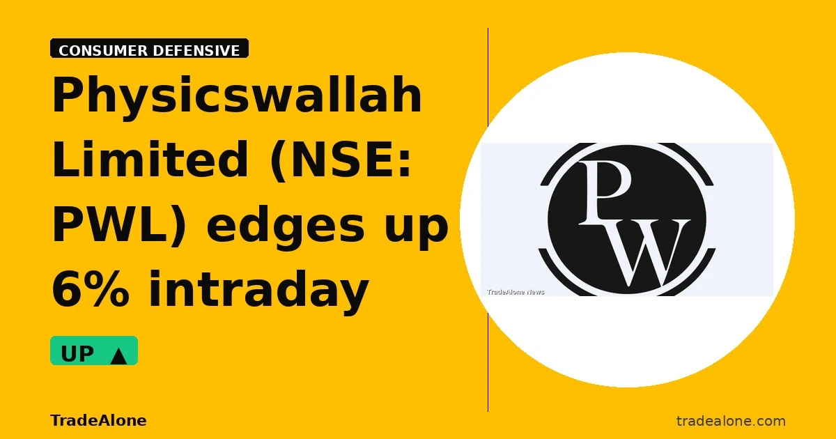 Physicswallah Limited PWL edges up 6% intraday