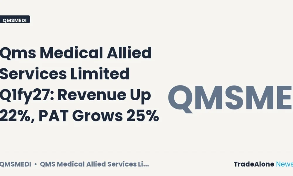 Qms Medical Allied Services Limited Q1fy27 Results: Revenue Up 22%, PAT Grows 25%