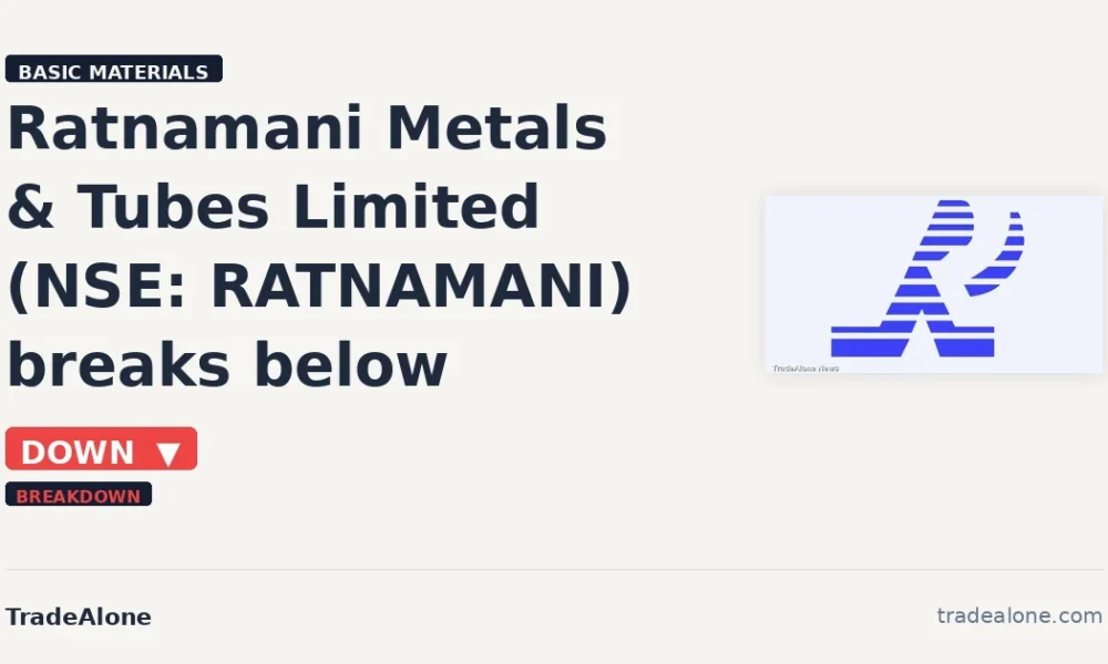 Ratnamani Metals & Tubes Limited RATNAMANI breaks below support