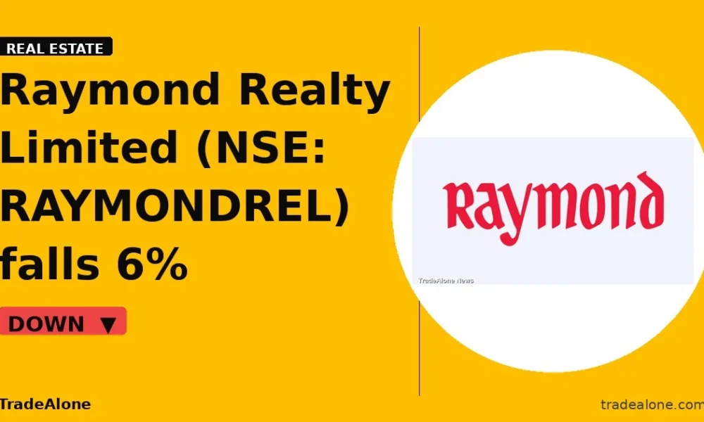 Raymond Realty Limited NSE: RAYMONDREL falls 6% intraday