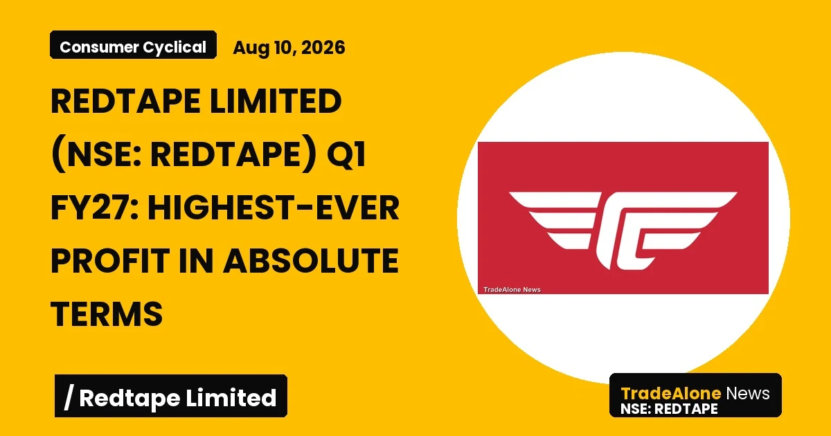 Redtape Limited NSE Redtape Q1 FY27 Results