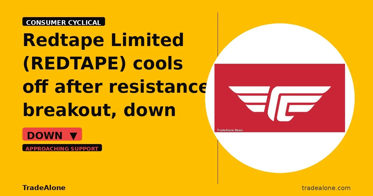 Redtape Limited NSE REDTAPE moves down 5% intraday
