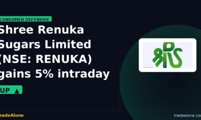 Shree Renuka Sugars Limited NSE: RENUKA gains 5% intraday