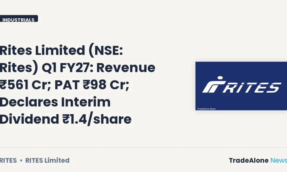 Rites Limited NSE RITES Q1 FY27 Results