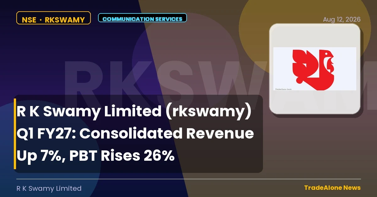R K Swamy Limited Rkswamy Q1 FY27 Results