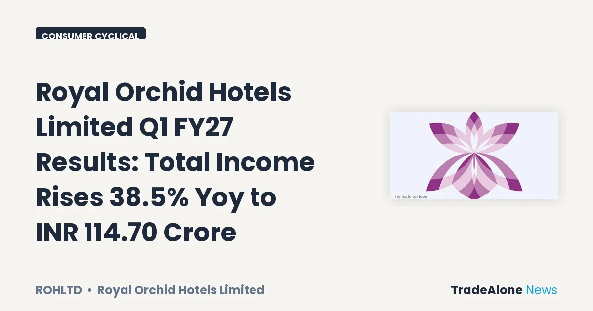Royal Orchid Hotels Limited Rohltd Q1 FY27 Results