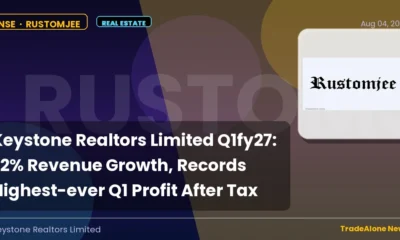 Keystone Realtors Limited Rustomjee Q1fy27 Results