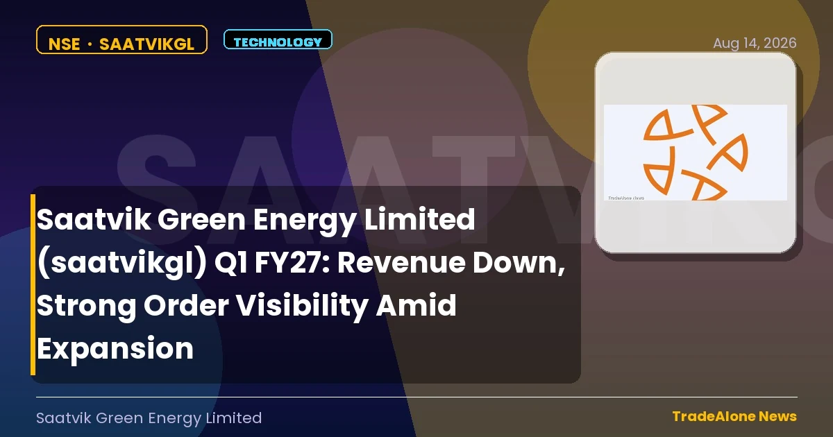 Saatvik Green Energy Limited Saatvikgl Q1 FY27 Results