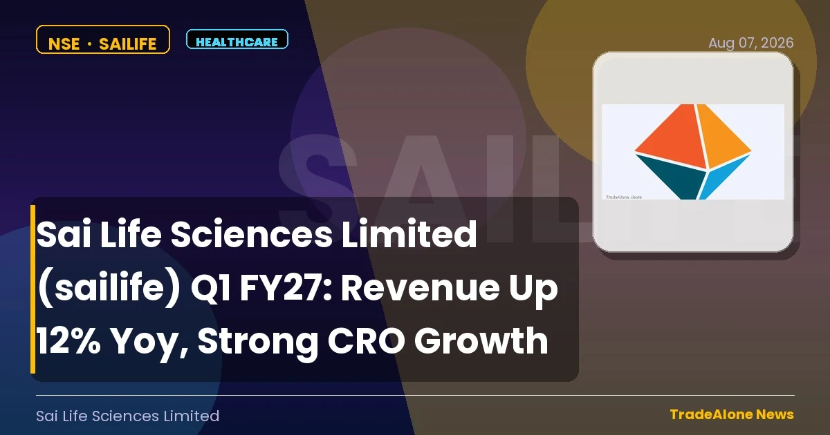 Sai Life Sciences Limited Q1 FY27 Results