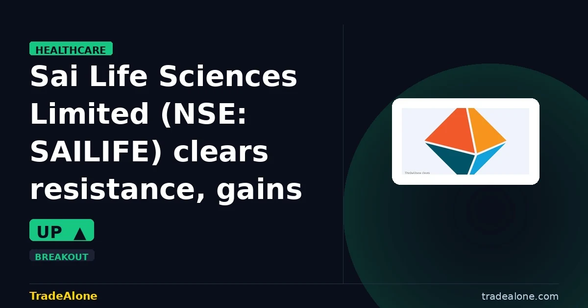 Sai Life Sciences Limited NSE SAILIFE clears resistance