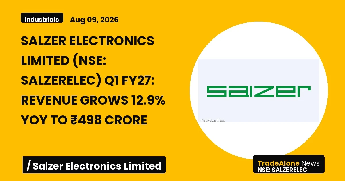 Salzer Electronics Limited (NSE: Salzerelec) Q1 FY27 Results