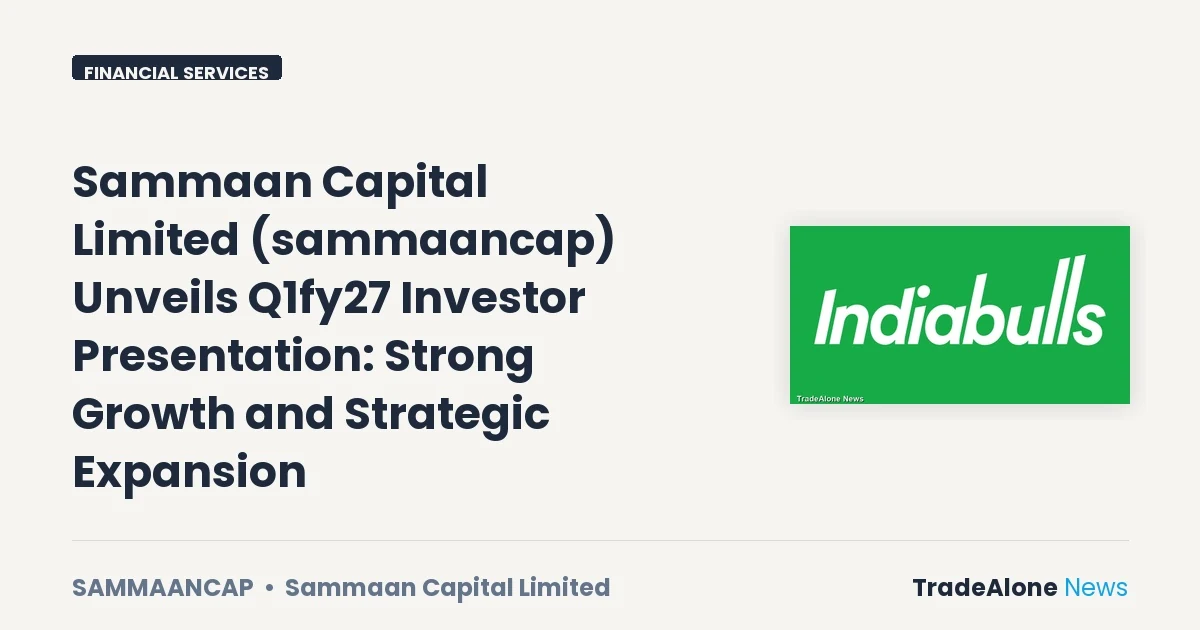 Sammaan Capital Limited Sammaancap Q1fy27