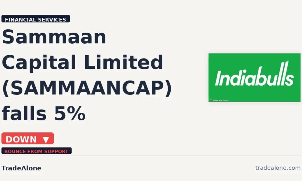 Sammaan Capital Limited SAMMAANCAP falls 5% intraday