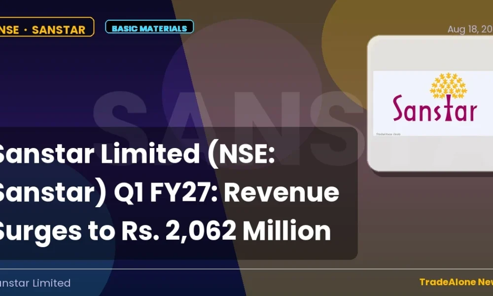 Sanstar Limited NSE Sanstar Q1 FY27 Revenue