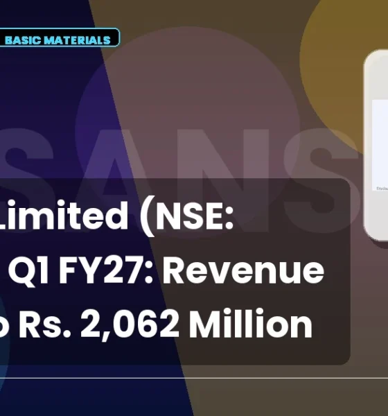 Sanstar Limited NSE Sanstar Q1 FY27 Revenue