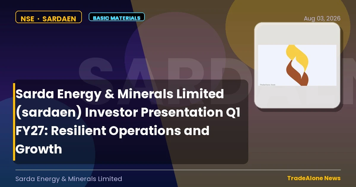 Sarda Energy & Minerals Limited Sardaen Q1 FY27 Results