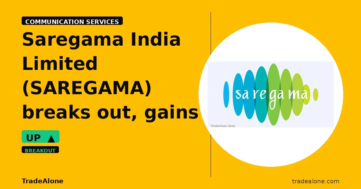 Saregama India Limited SAREGAMA breaks out