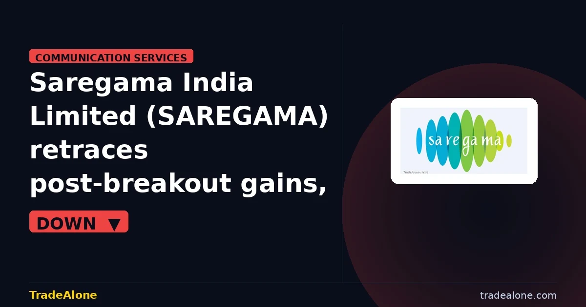 Saregama India Limited SAREGAMA pulls back from breakout highs